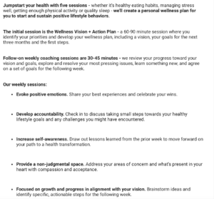 5 sessions package
